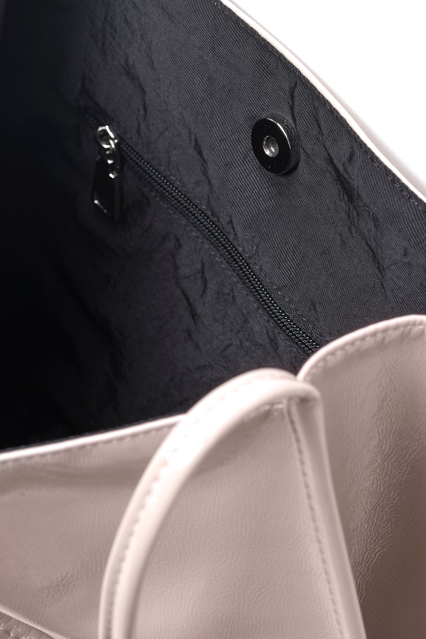 Beige high shine PVC tote bag_6