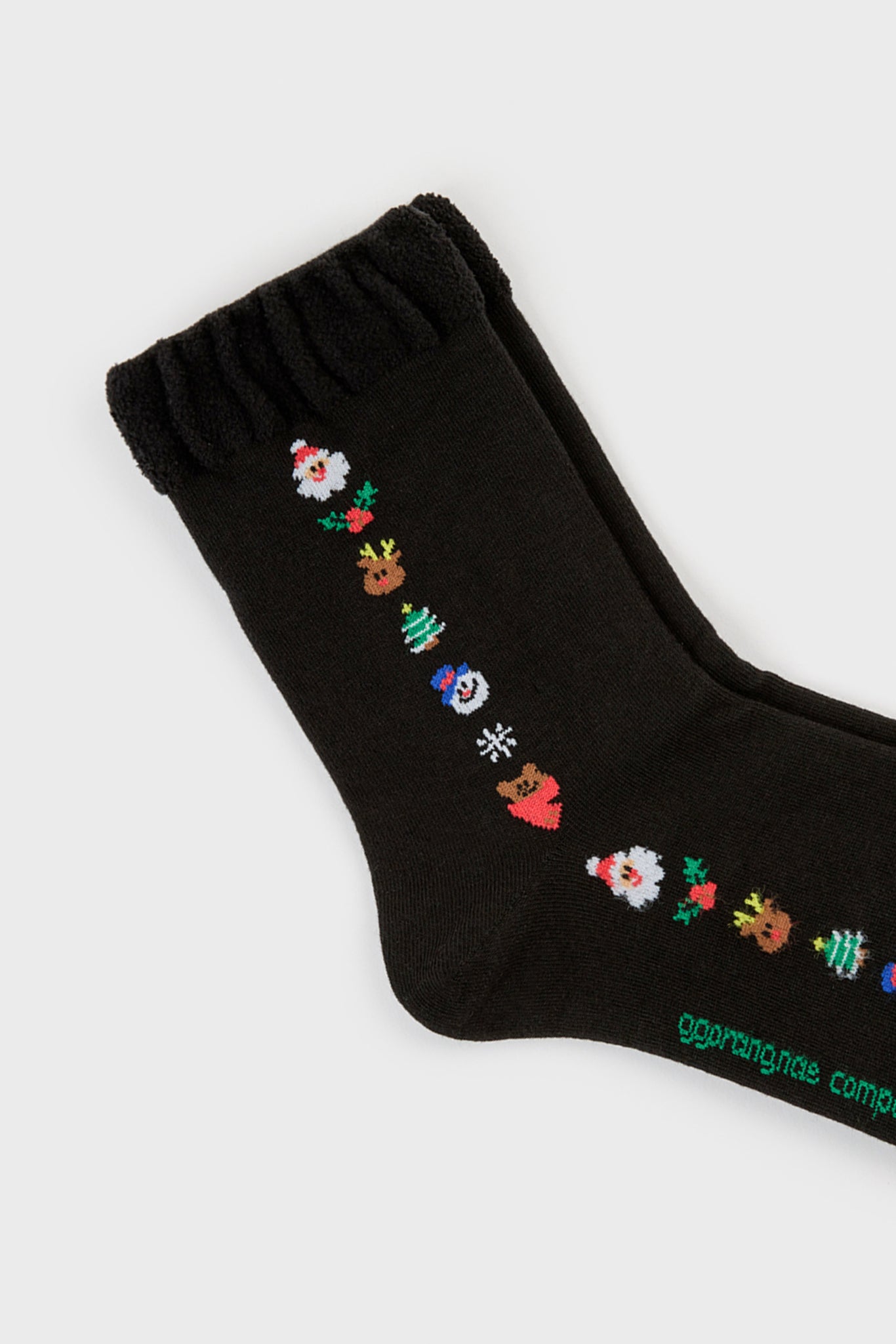 Black Christmas vertical strip socks_2