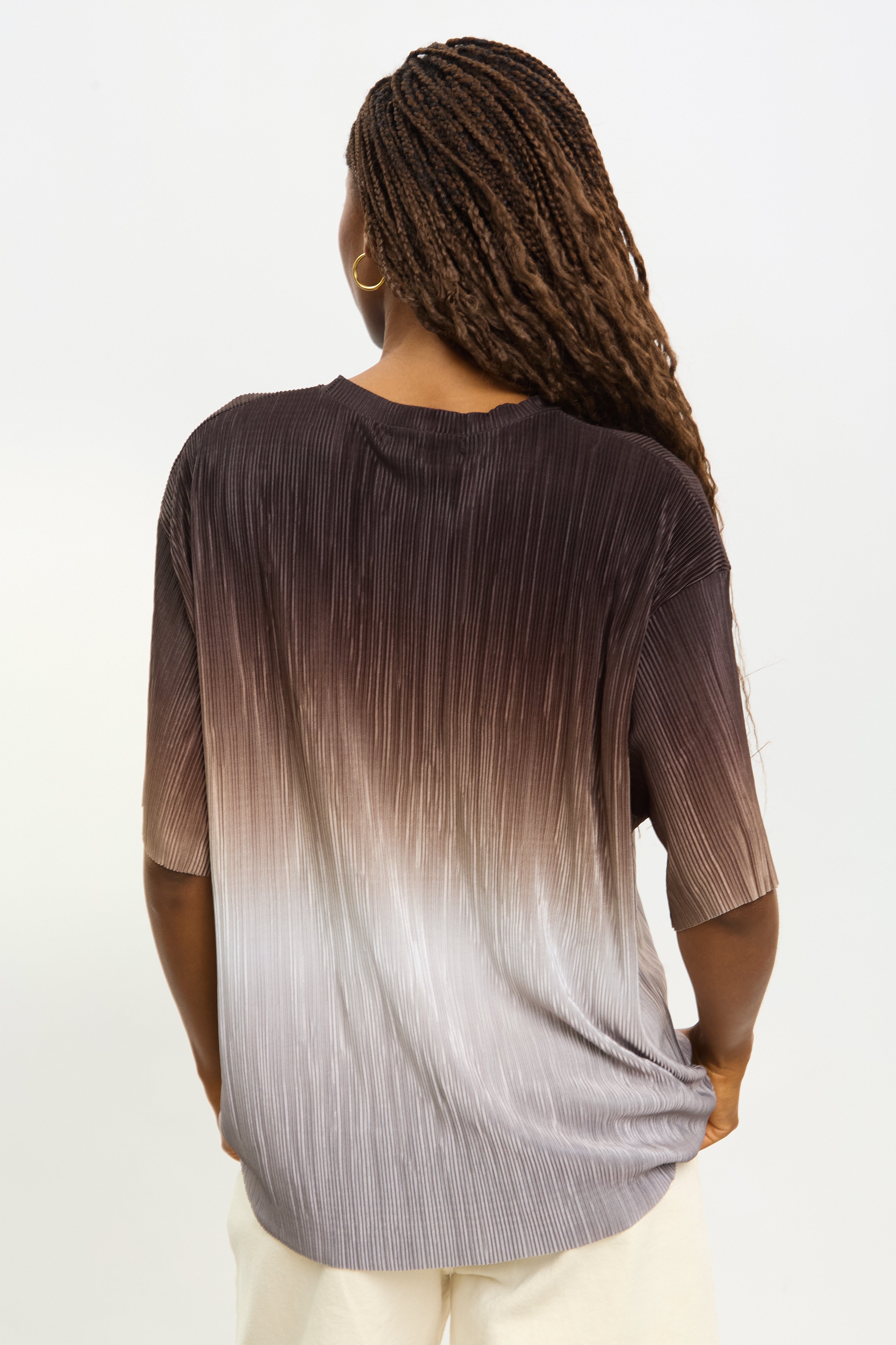 Black and grey bold ombre ribbed tee_2