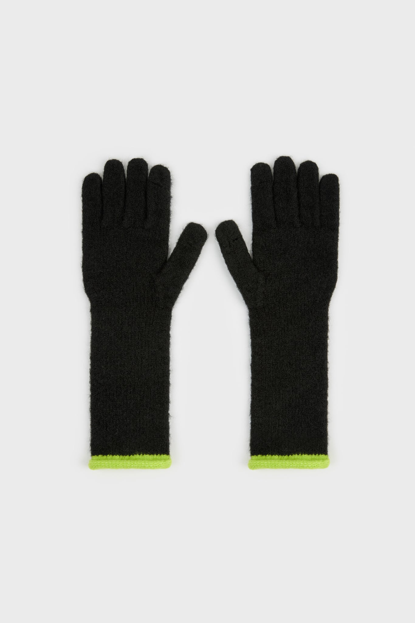Black and neon trim long gloves_1