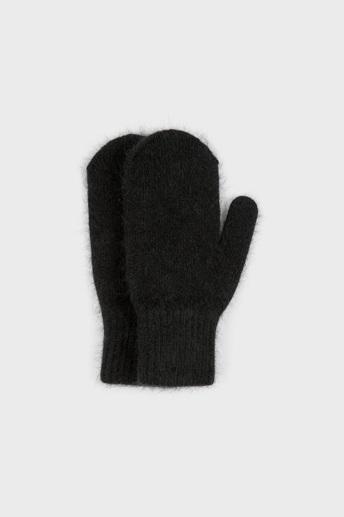 Black angora wool blend mittens_2