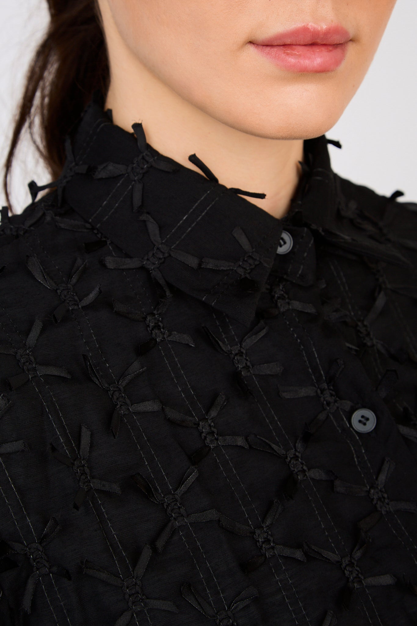 Black bowties shirt blouse_3