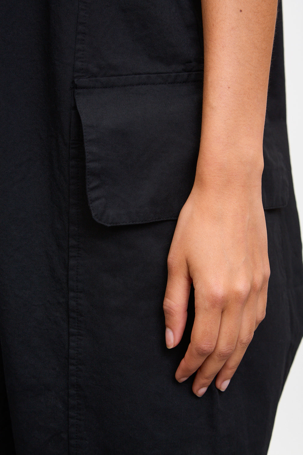 Black button strap dungerees_6