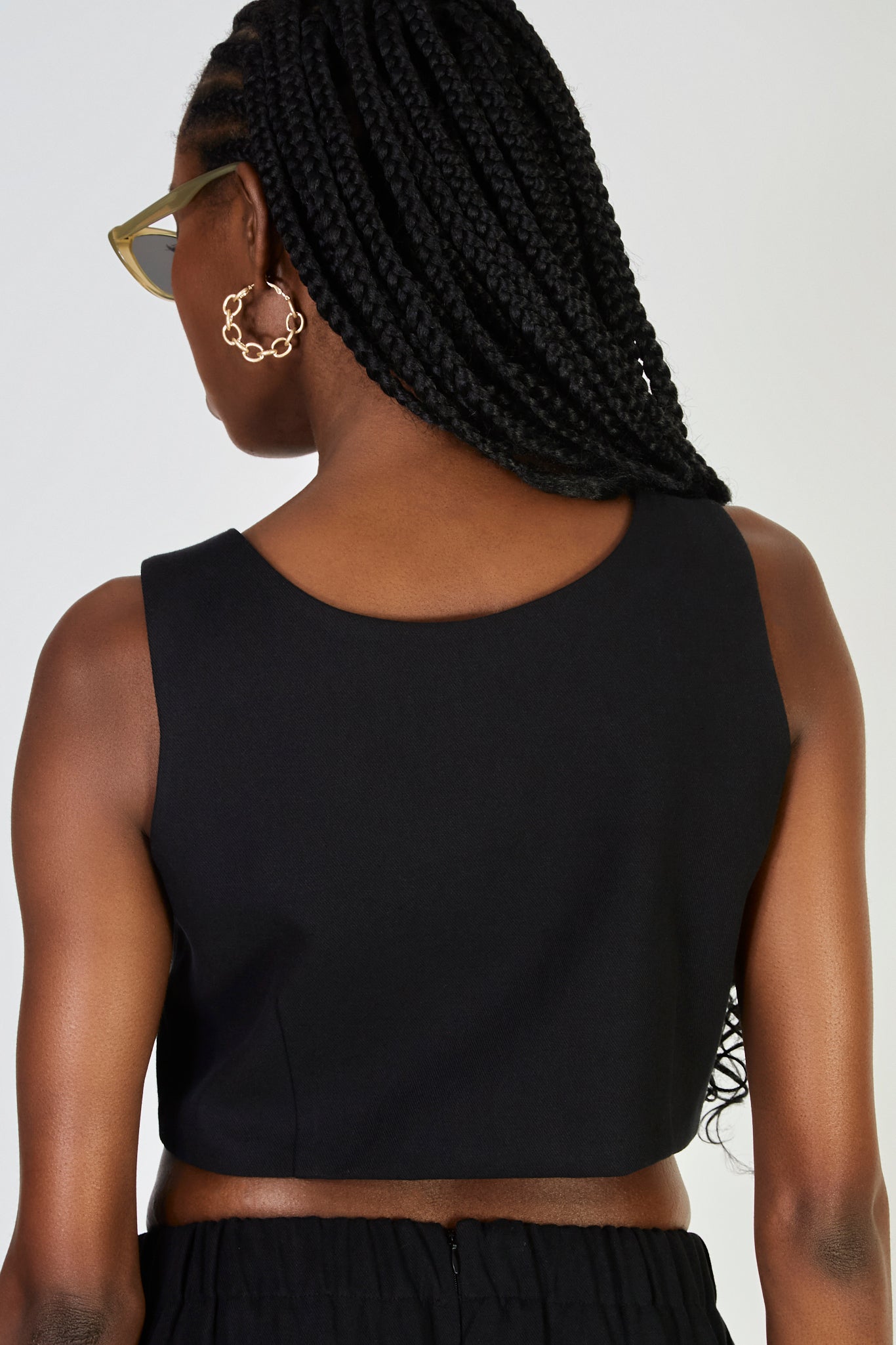 Black button up tank_2