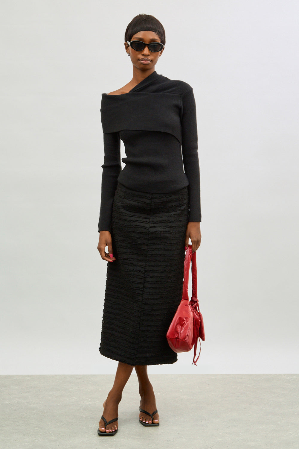 Black cross over off the shoulder top_4