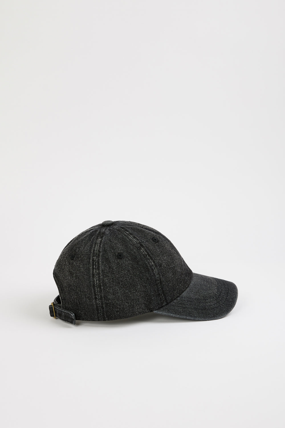 Black denim baseball cap_1
