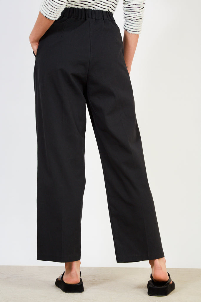Black double side belted trousers_2