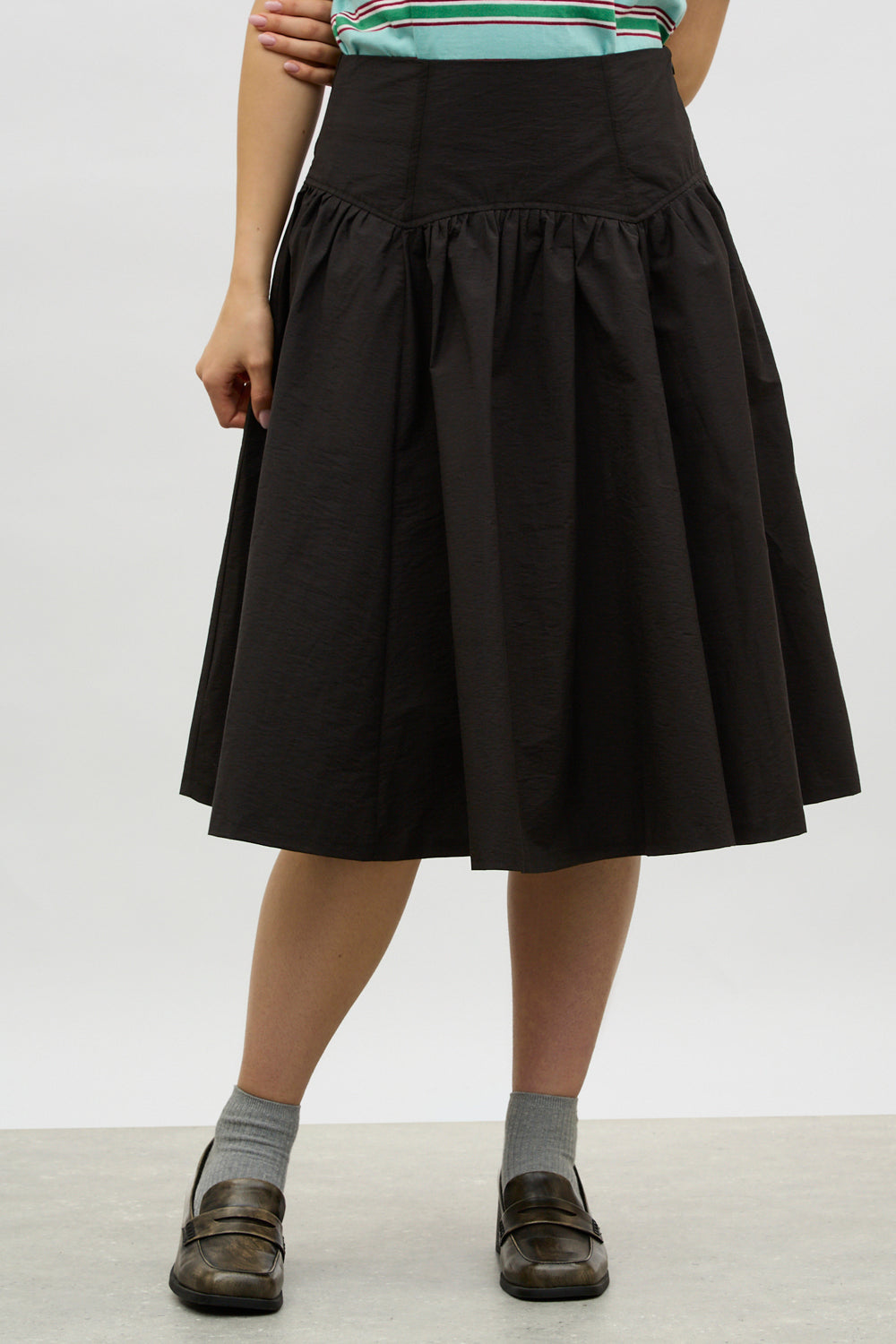 Black drop waist skirt_1