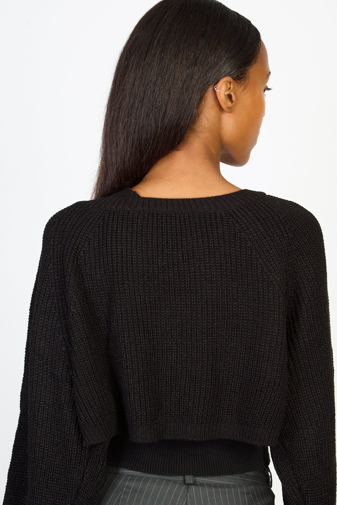 Black knit shrug_2
