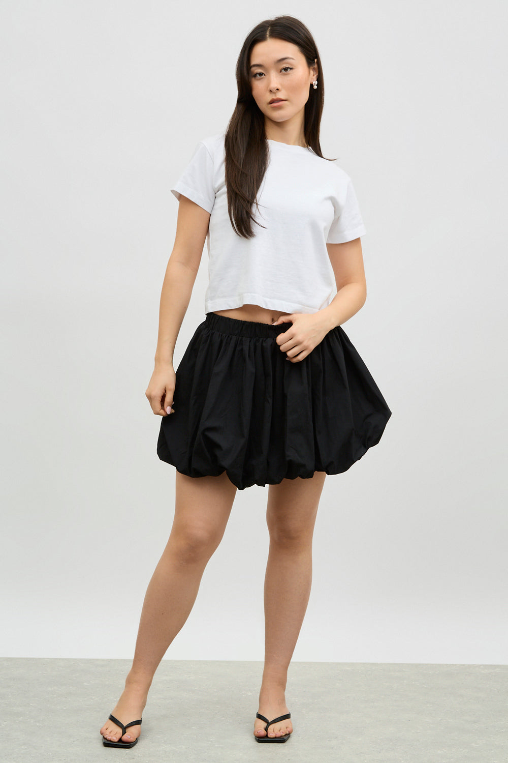 Black mini bubble skirt_4