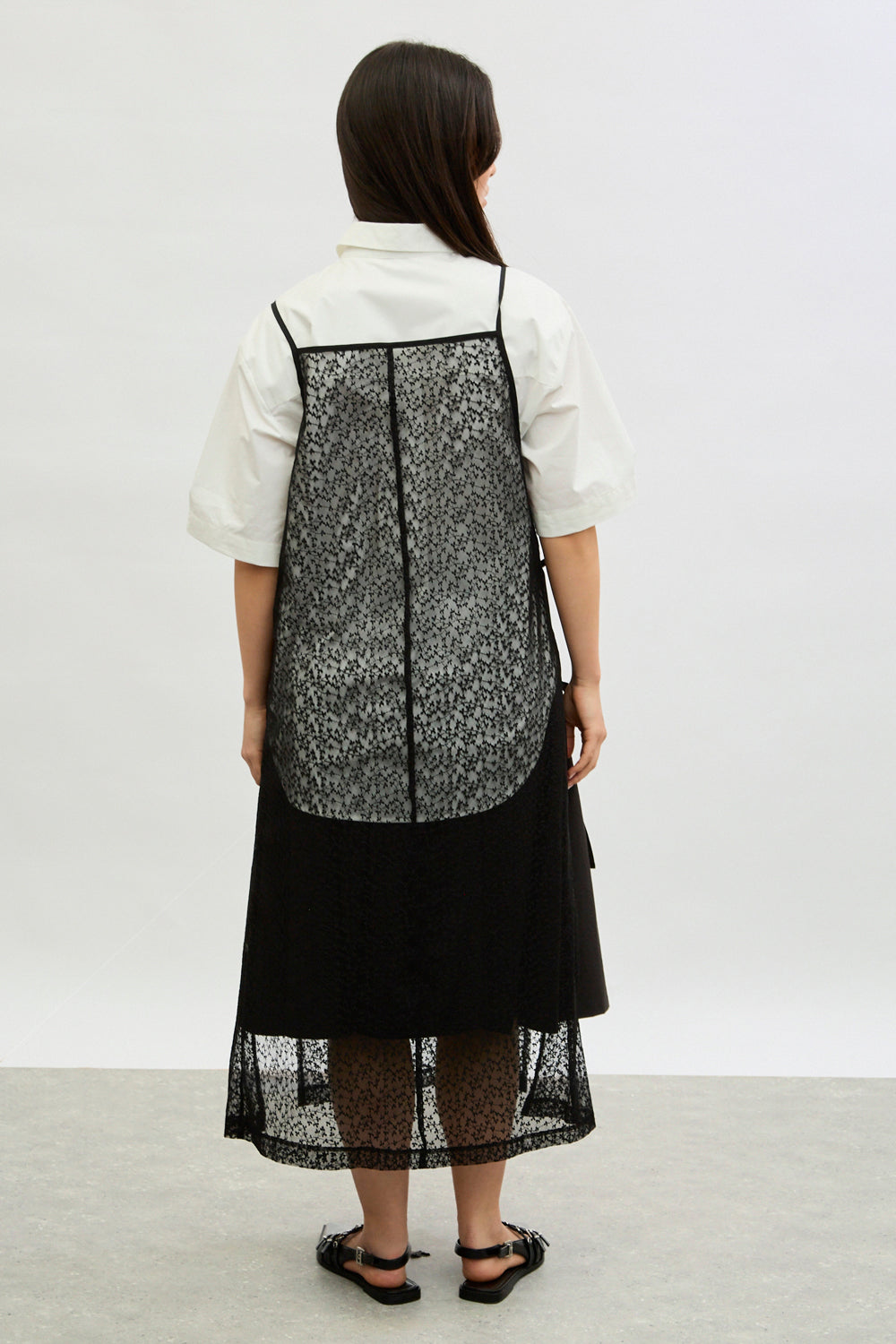 Black sheer floral tie side dress_3