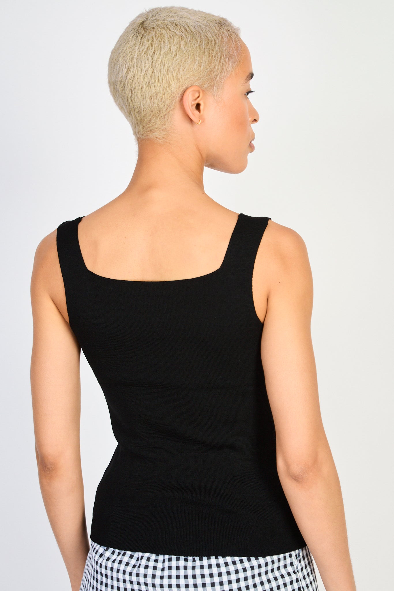 Black square neck knit tank_2