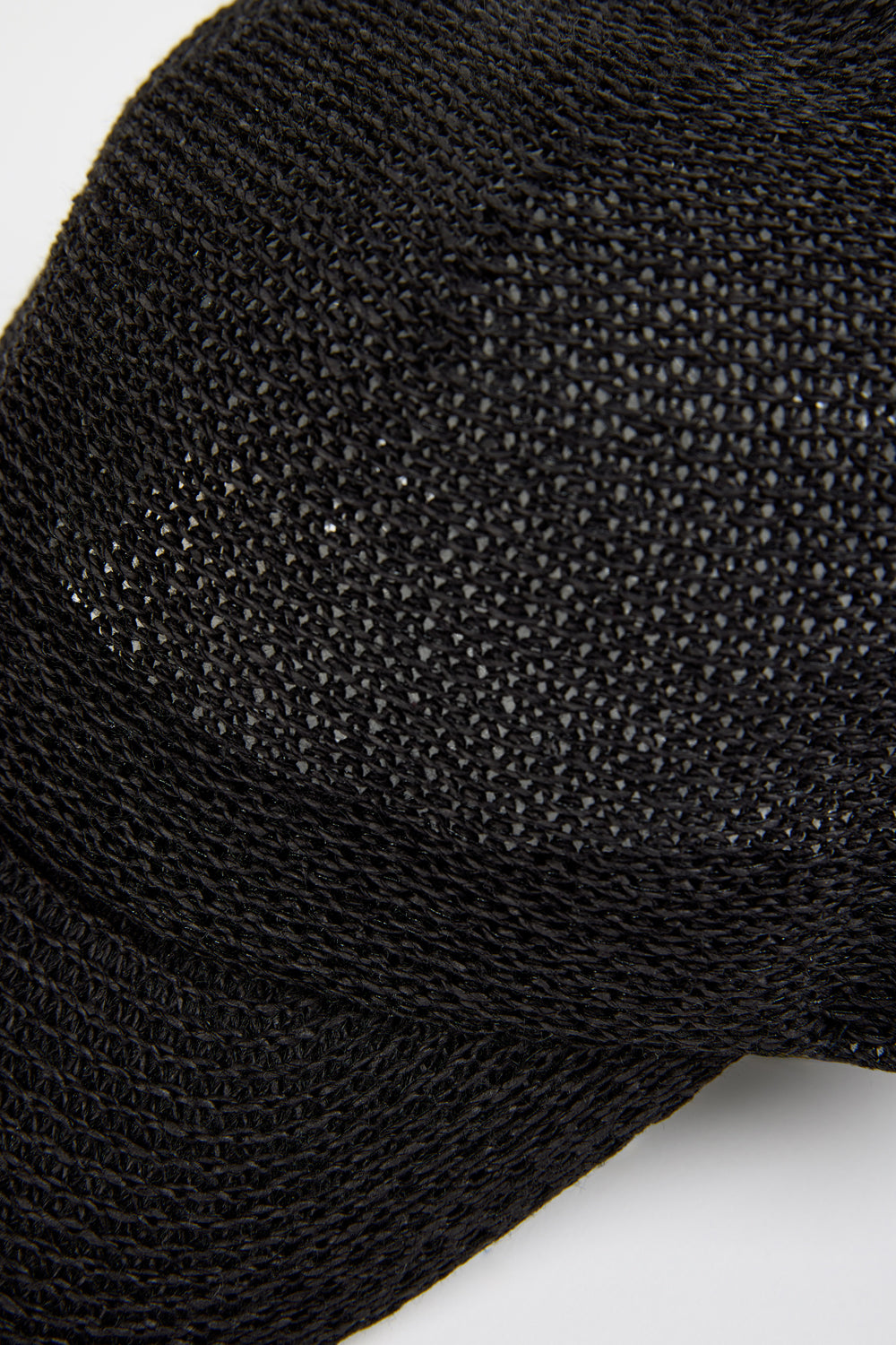 Black straw weave baseball hat_4