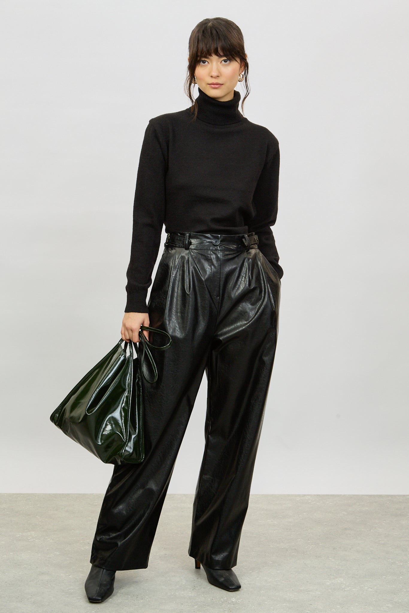 Black thick short knit turtleneck_4