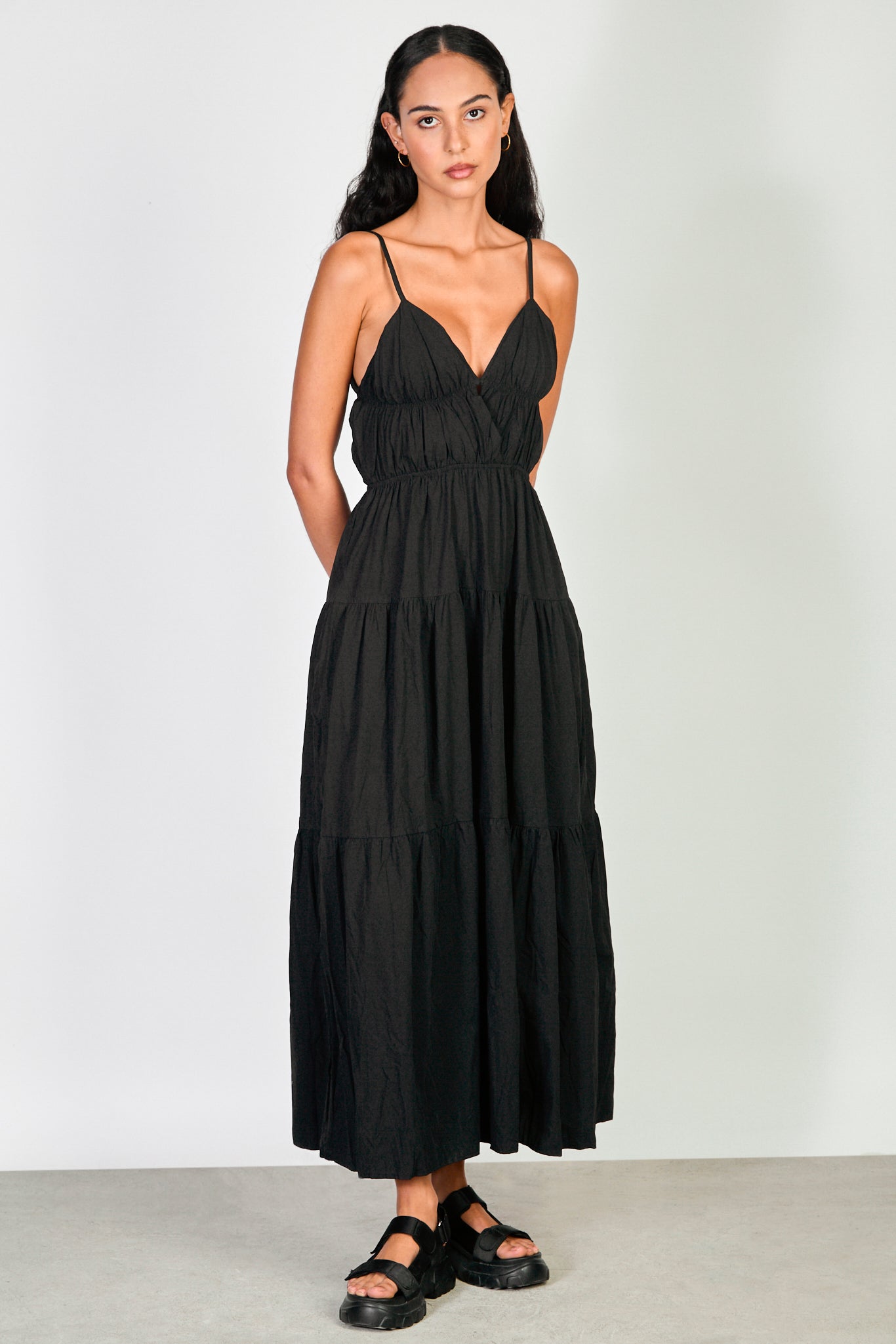 Black tiered maxi dress_1