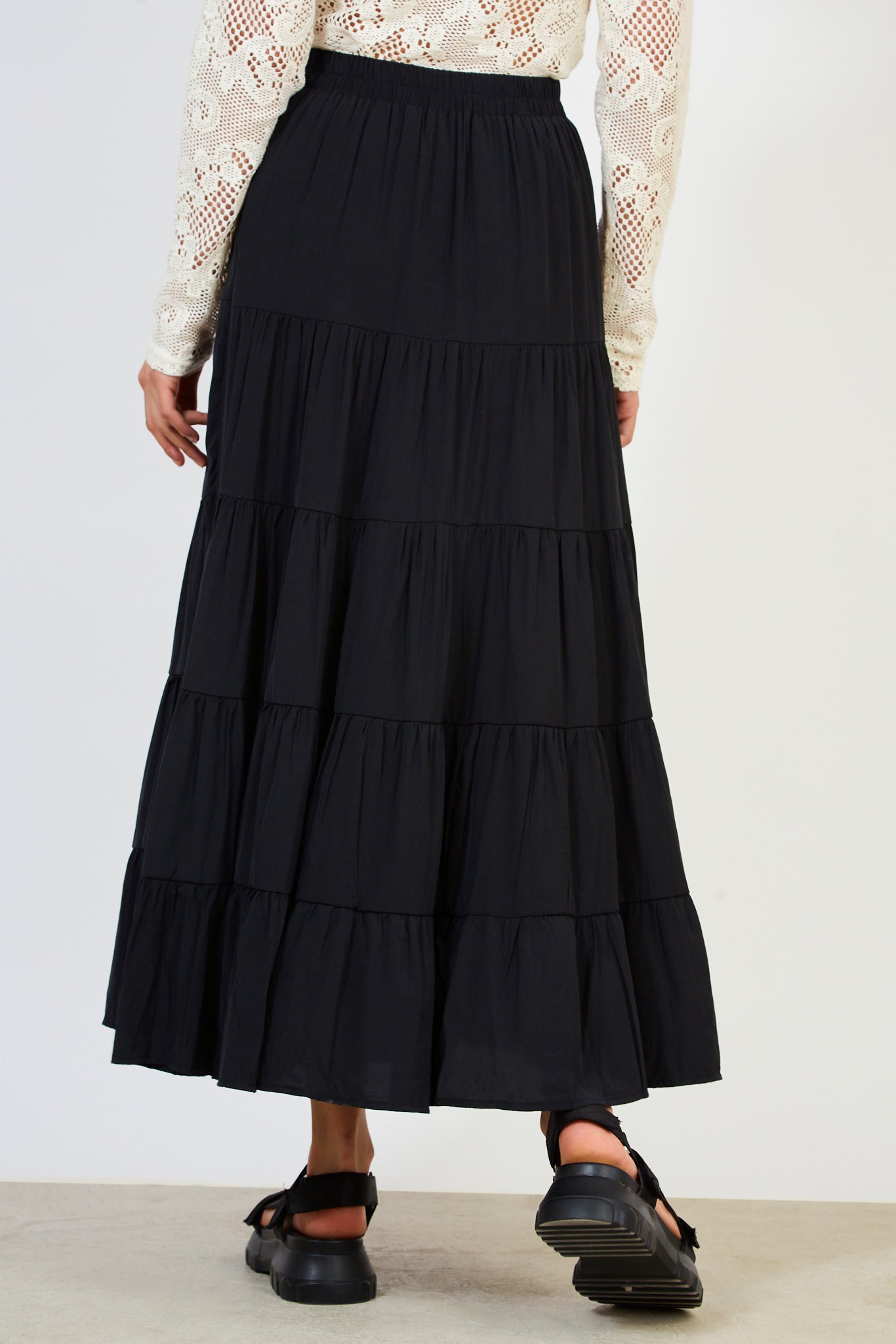 Black tiered maxi skirt_2