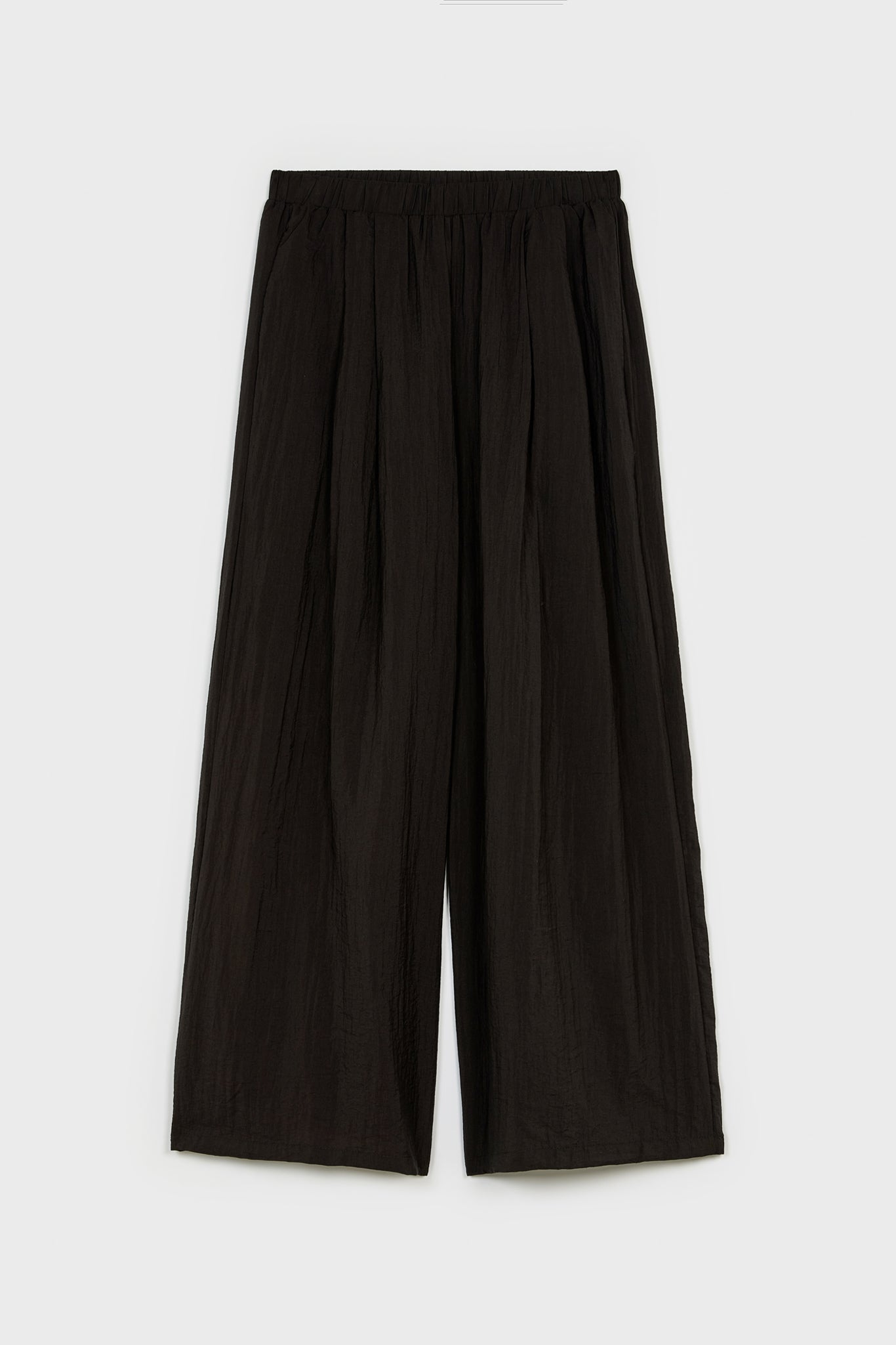 Black wide leg floaty trousers_1
