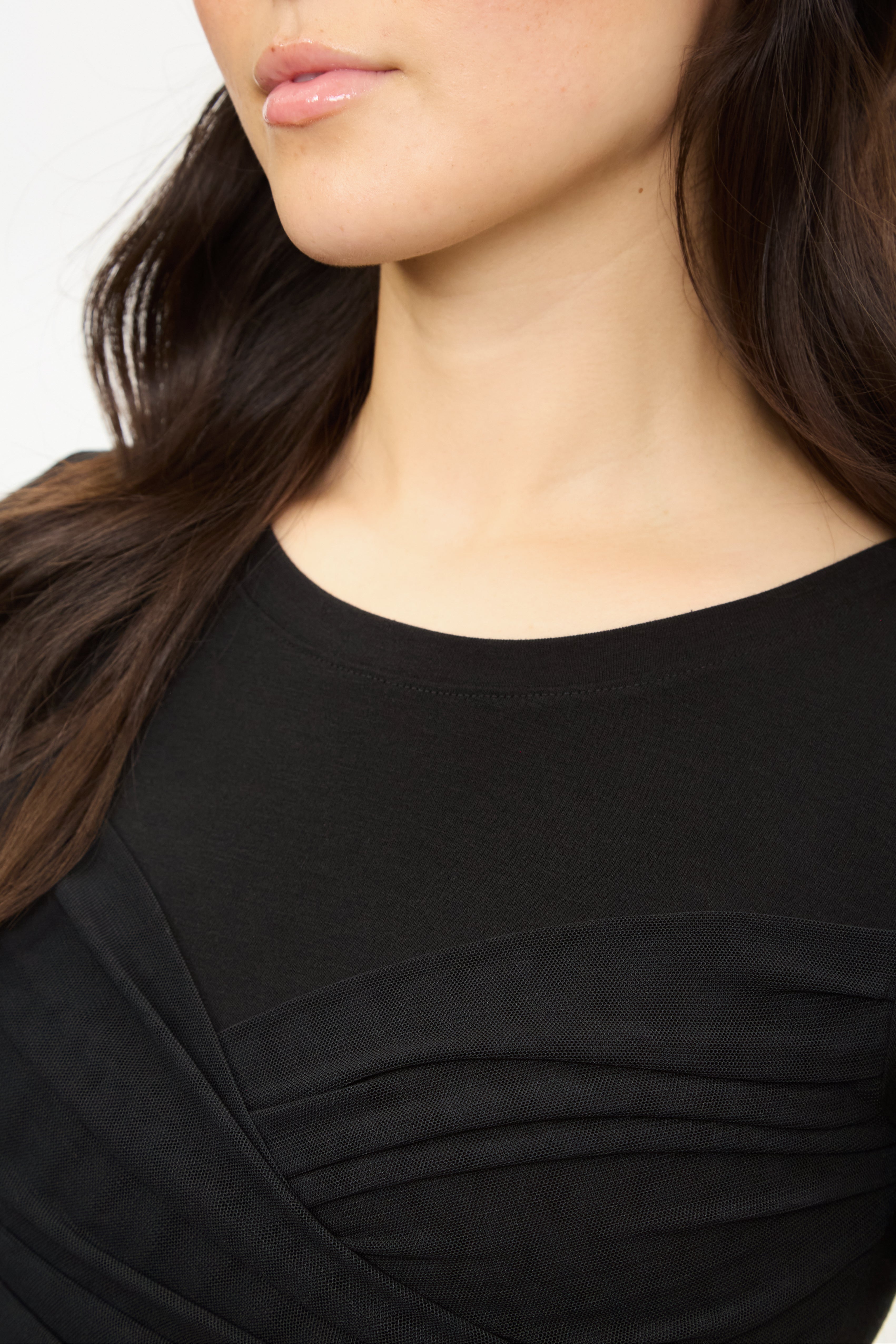 Black wrap front short sleeve top_3