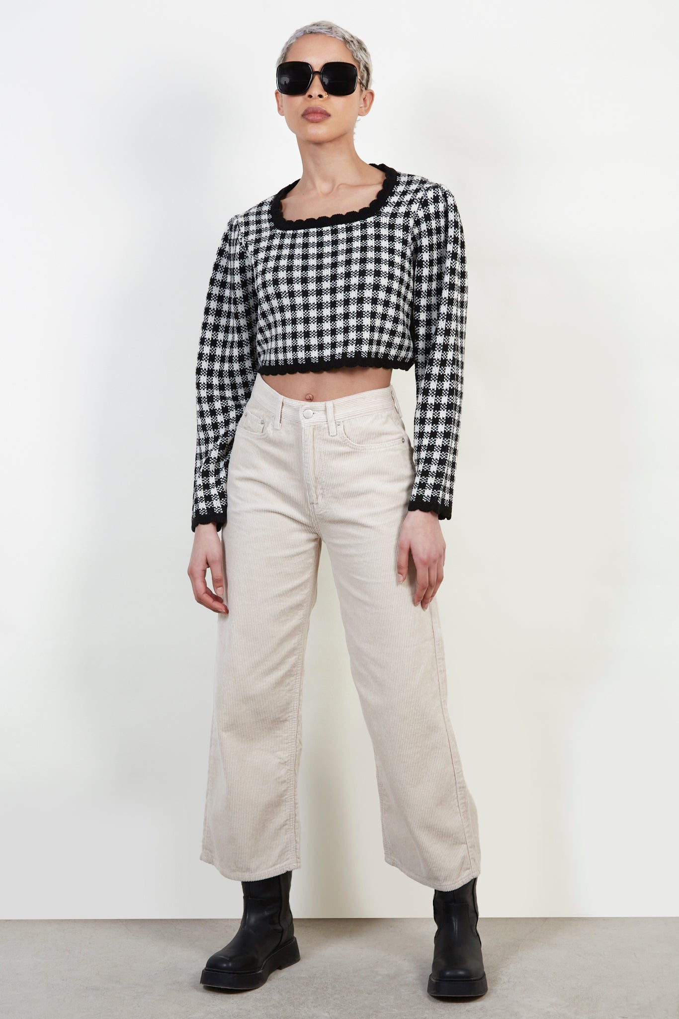 Black and white gingham jumper_2