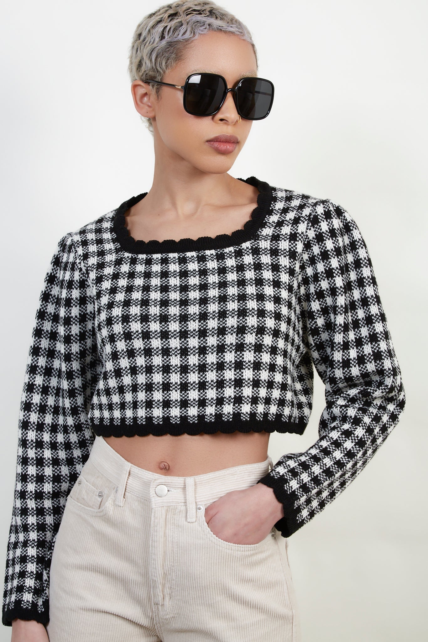 Black and white gingham jumper_4