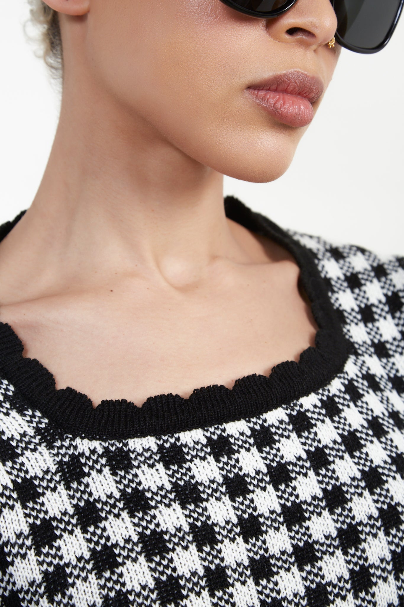 Black and white gingham jumper_3