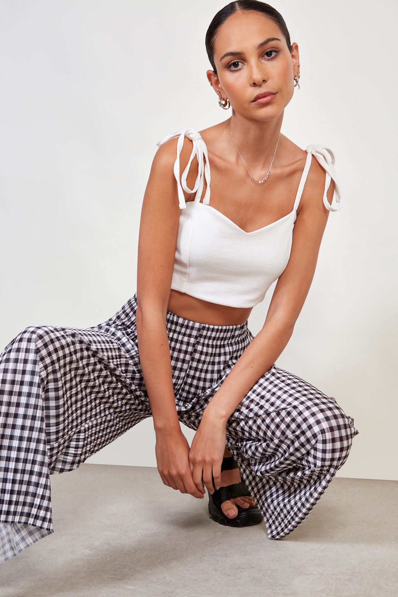 Black gingham trousers_2