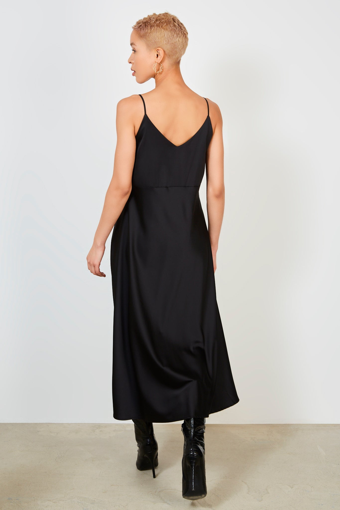Black satin slip dress_2