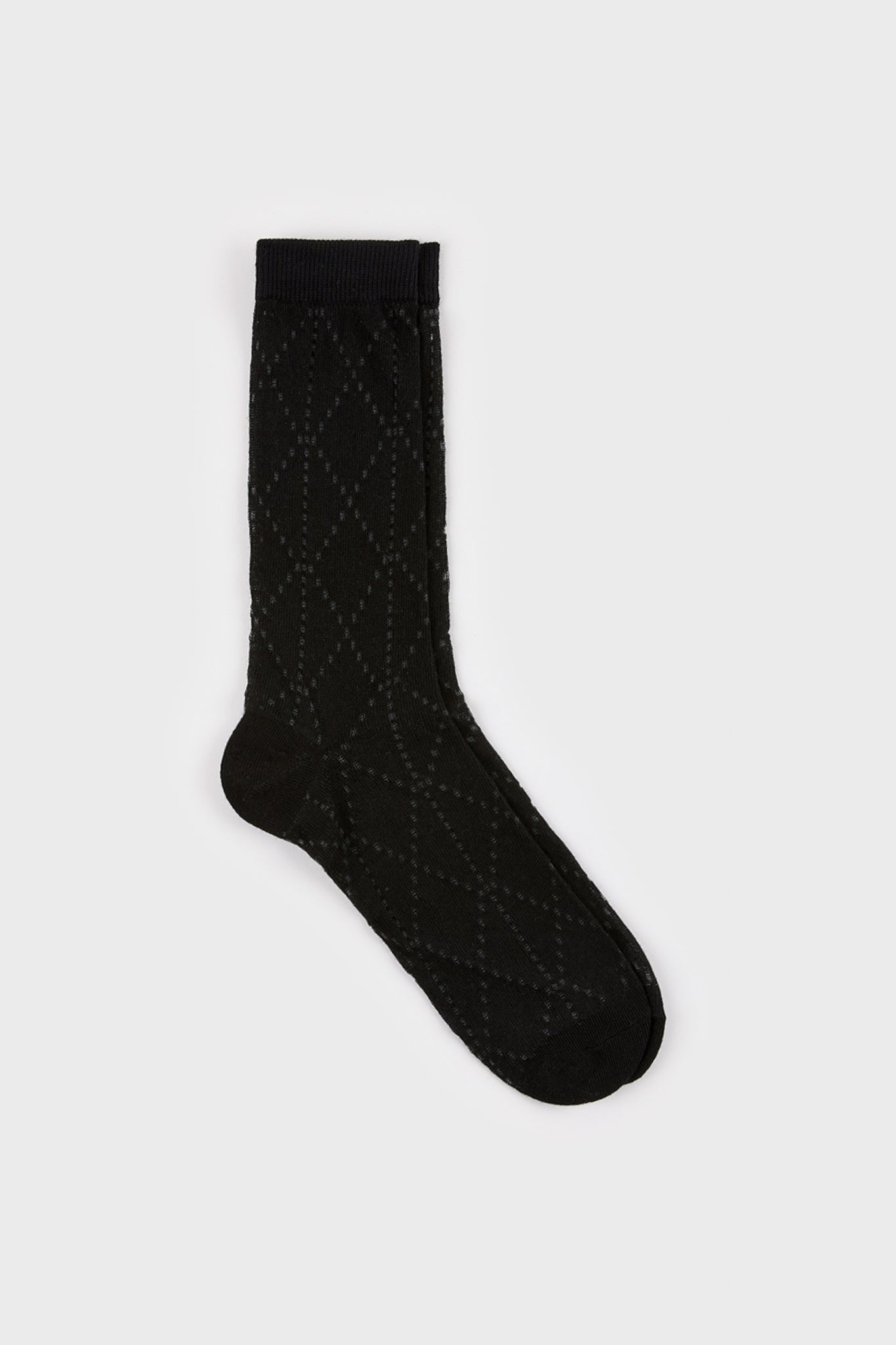 Semi sheer dotted diamond socks - Set of 5
