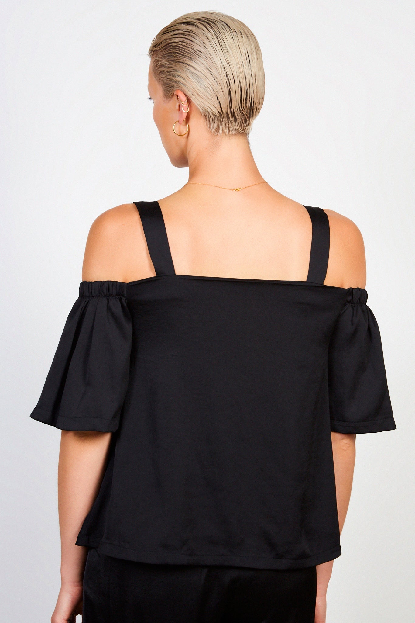 Black silky drop shoulder top_2