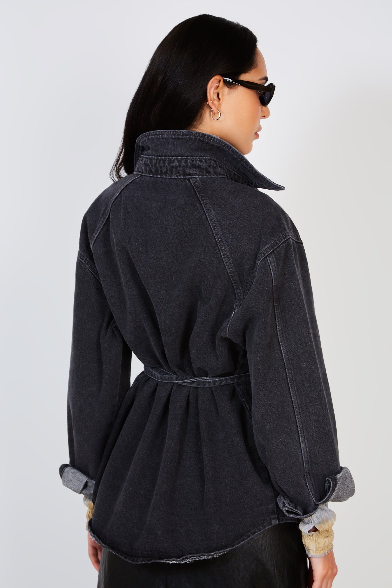 Black washed denim shirt jacket_2