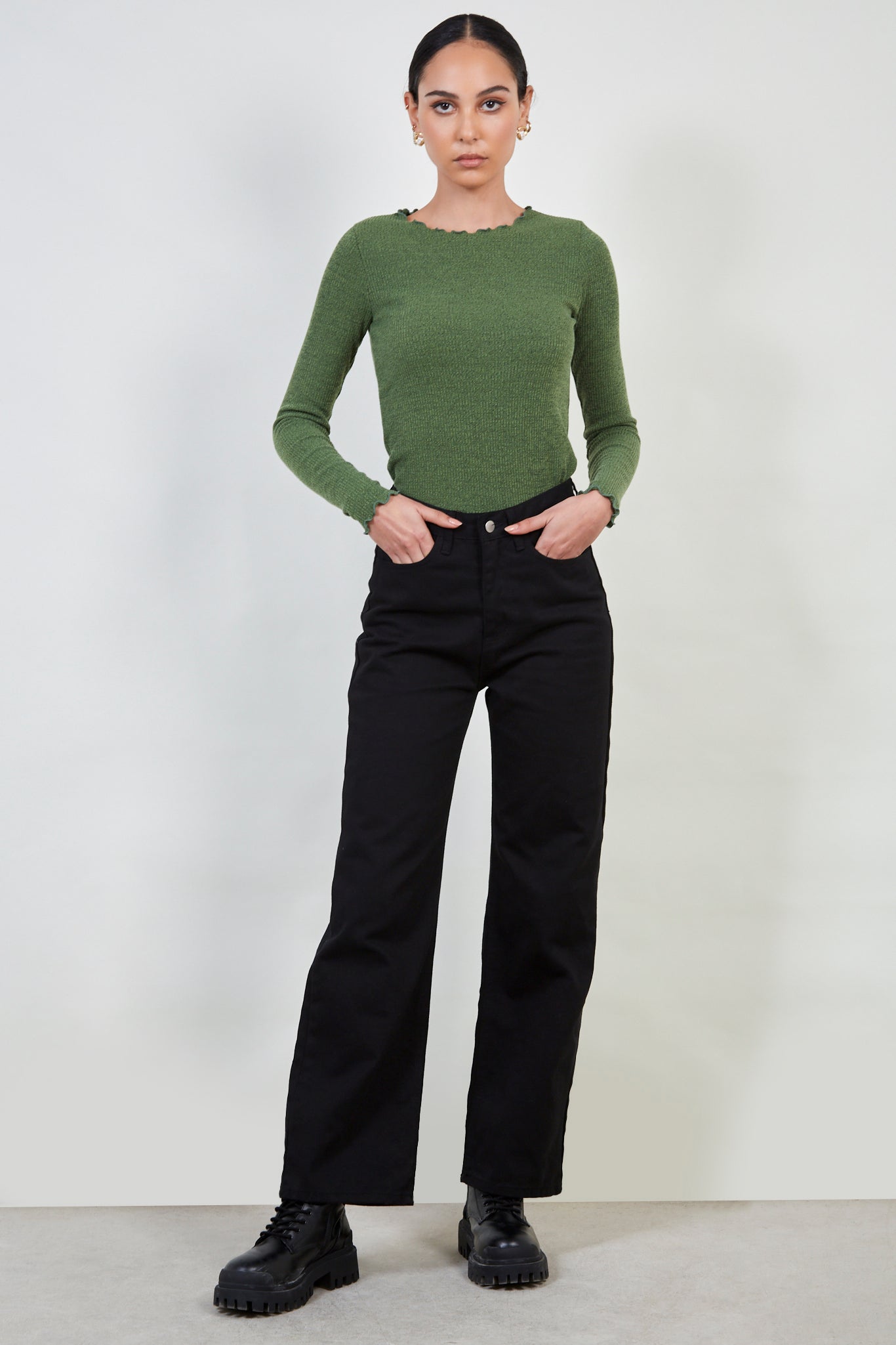 Black wide leg jeans_2