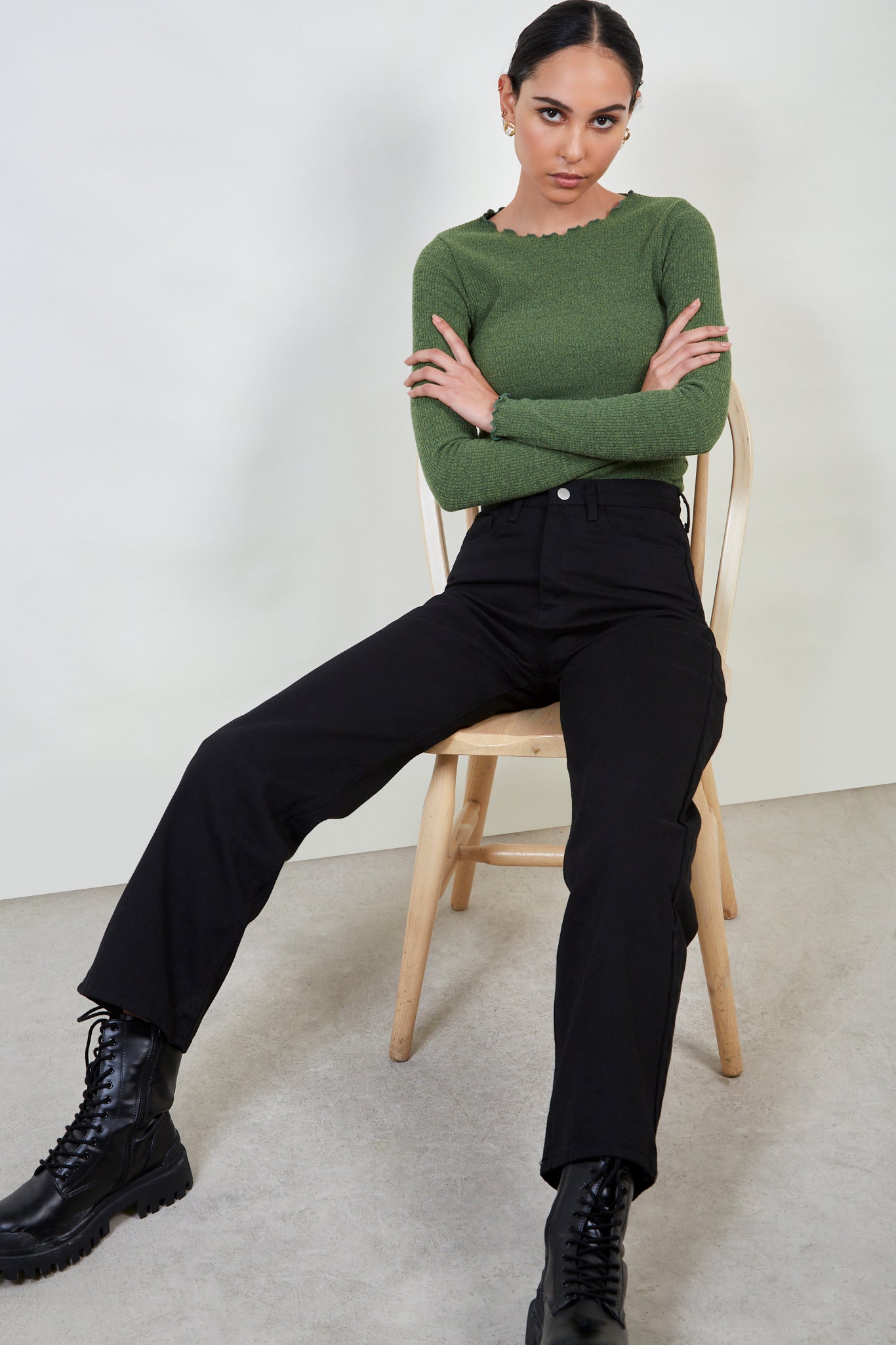 Black wide leg jeans_5