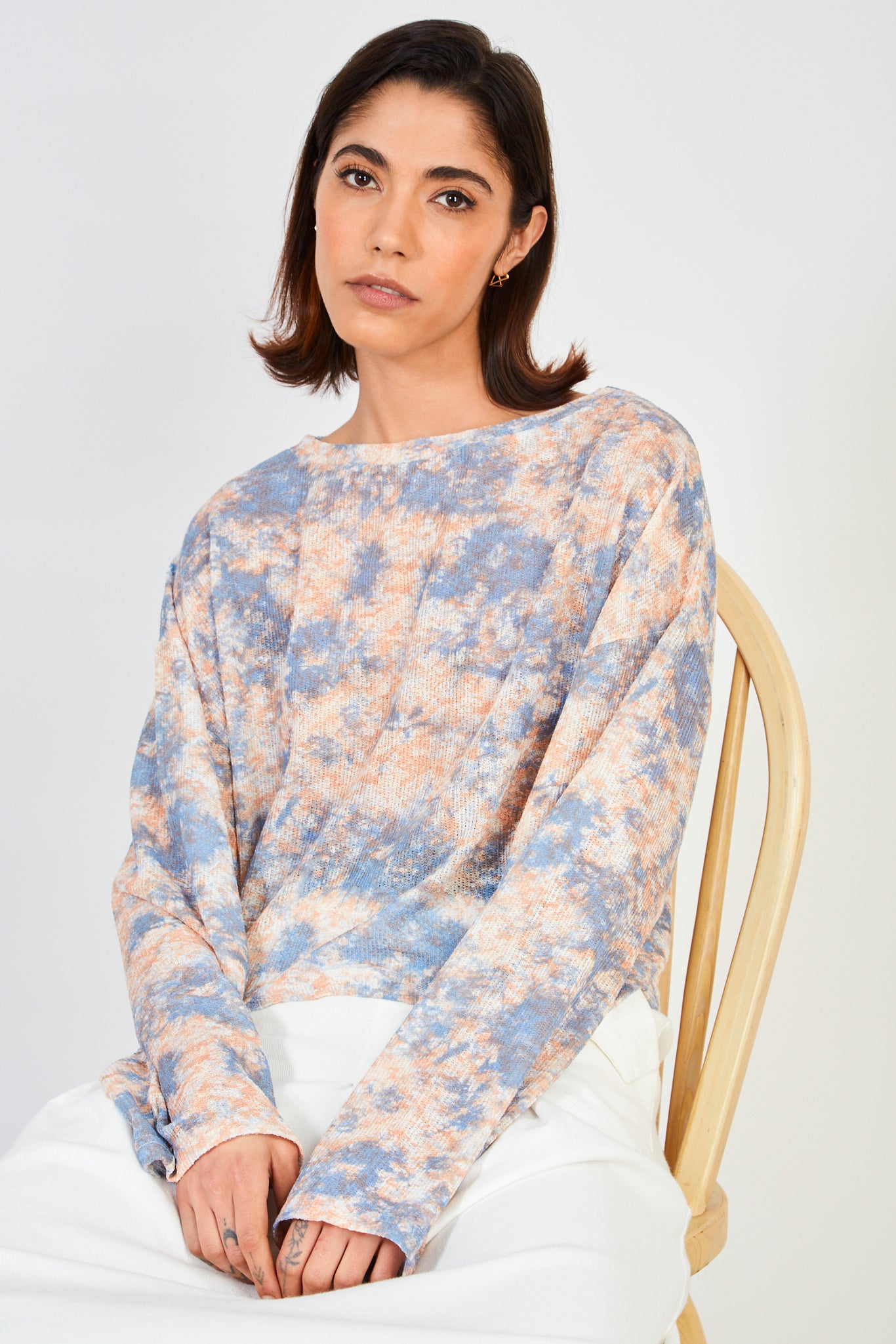 Blue and orange tie dye wide fit top_5