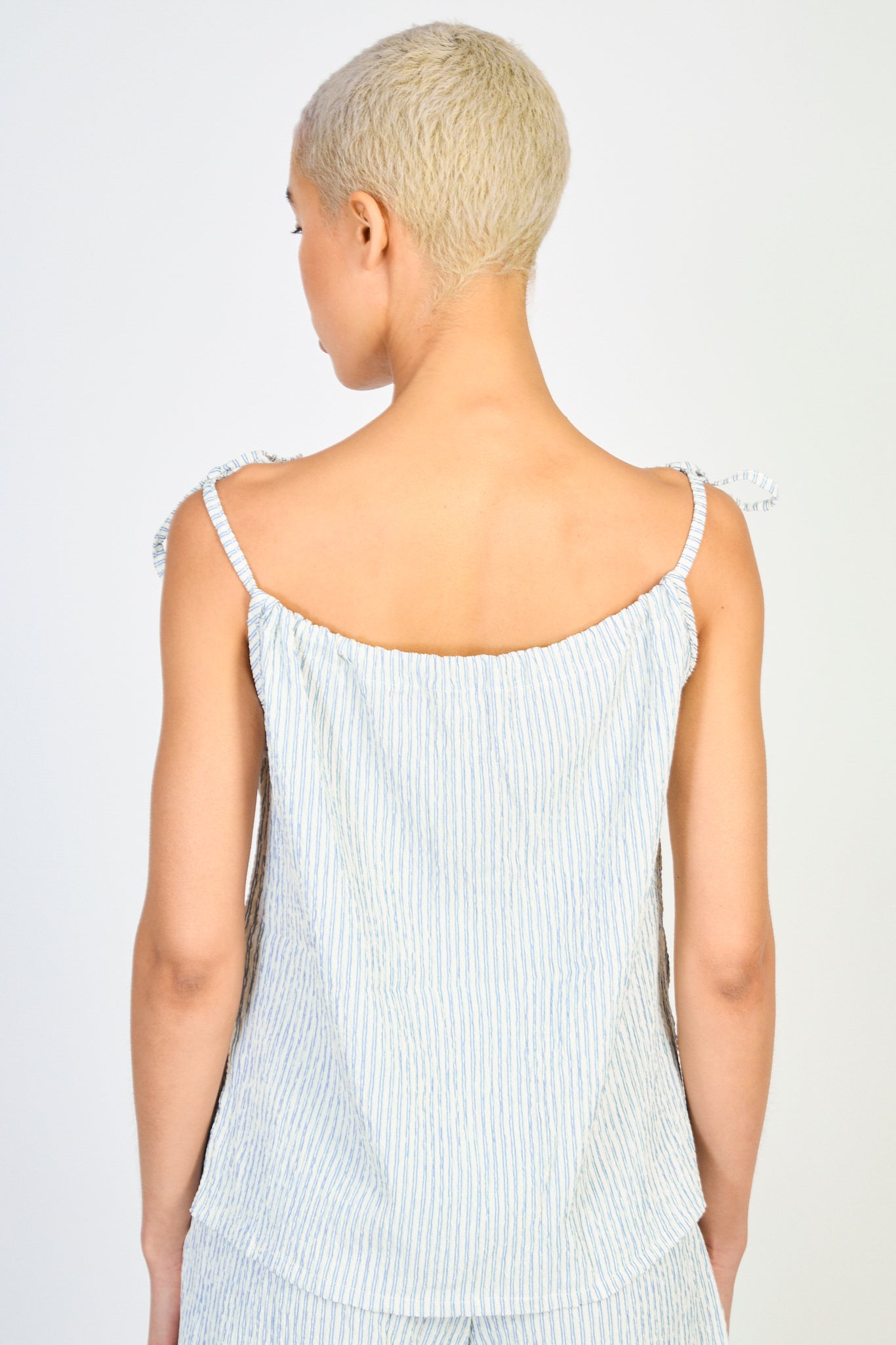 Blue and white striped button front tank_2