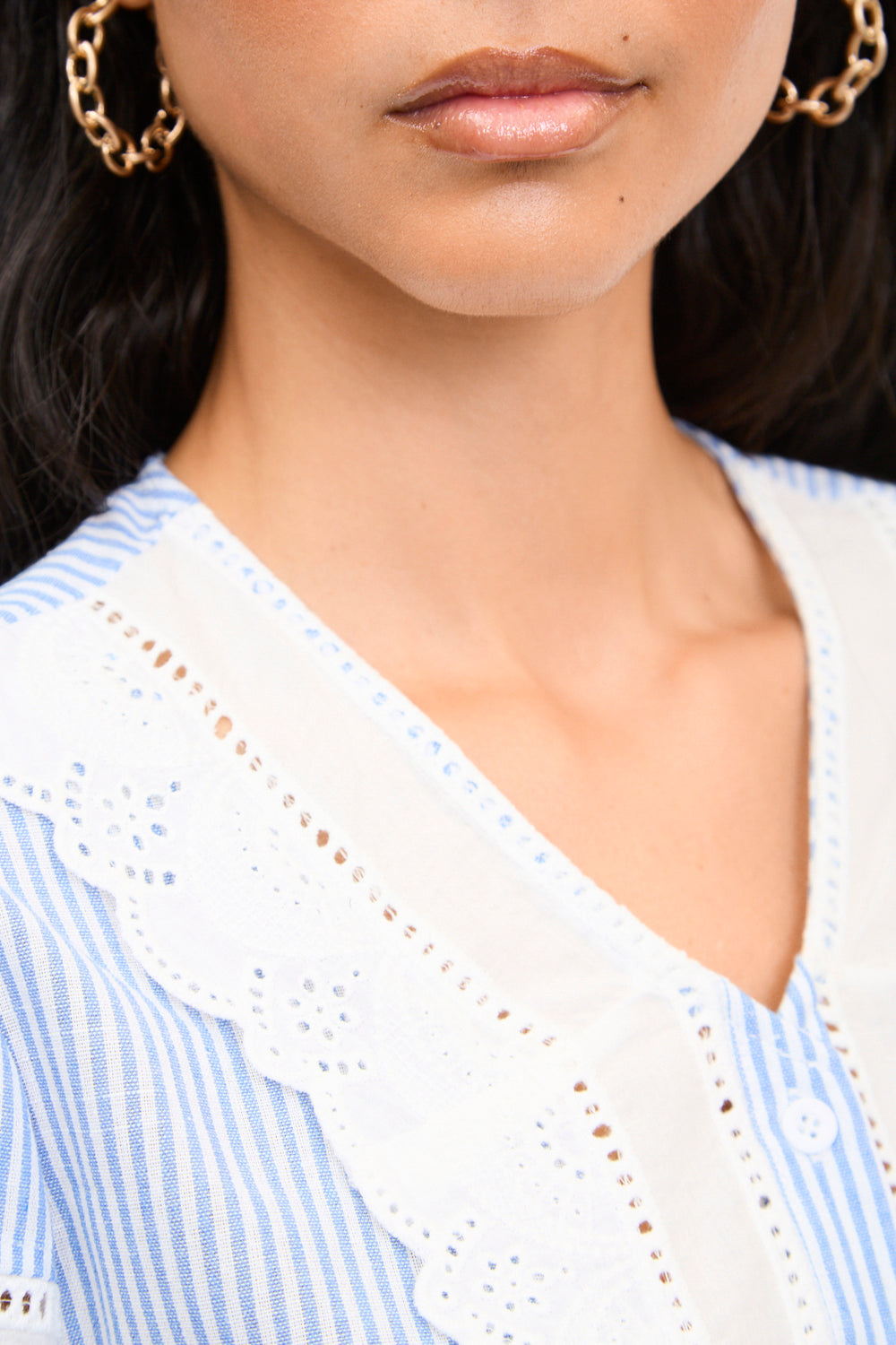 Blue and white striped eyelet blouse_3