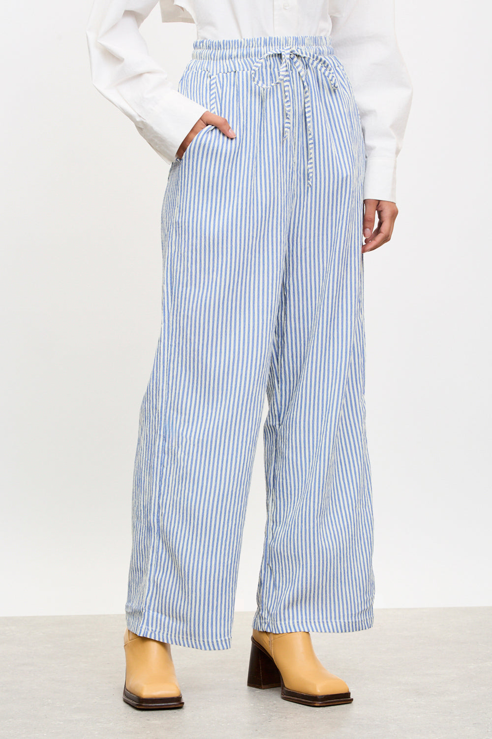 Blue and white striped trousers_1