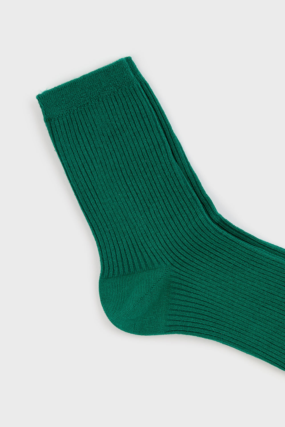Blue green classic ribbed long socks_2