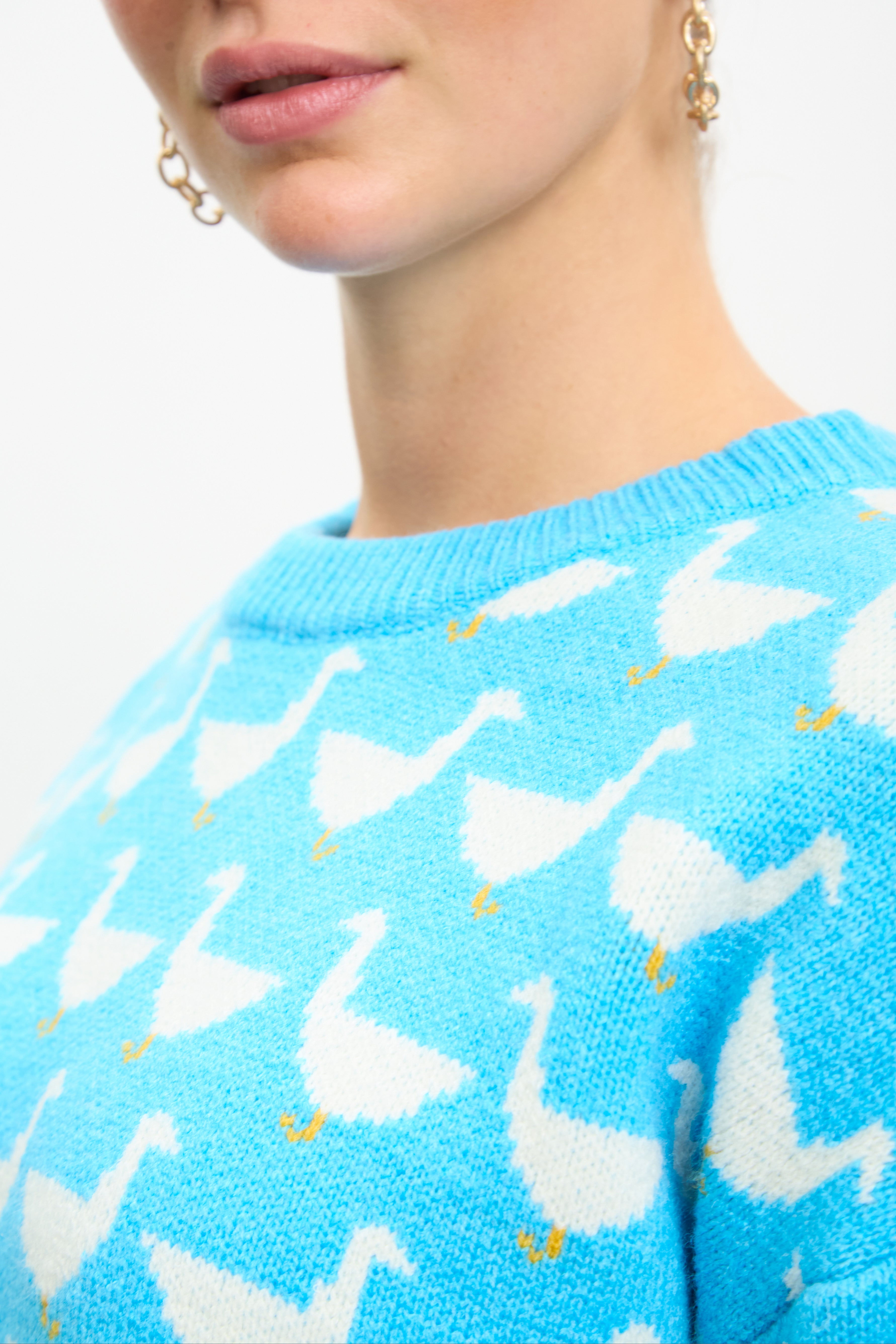 Blue intarsia duck jumper_4