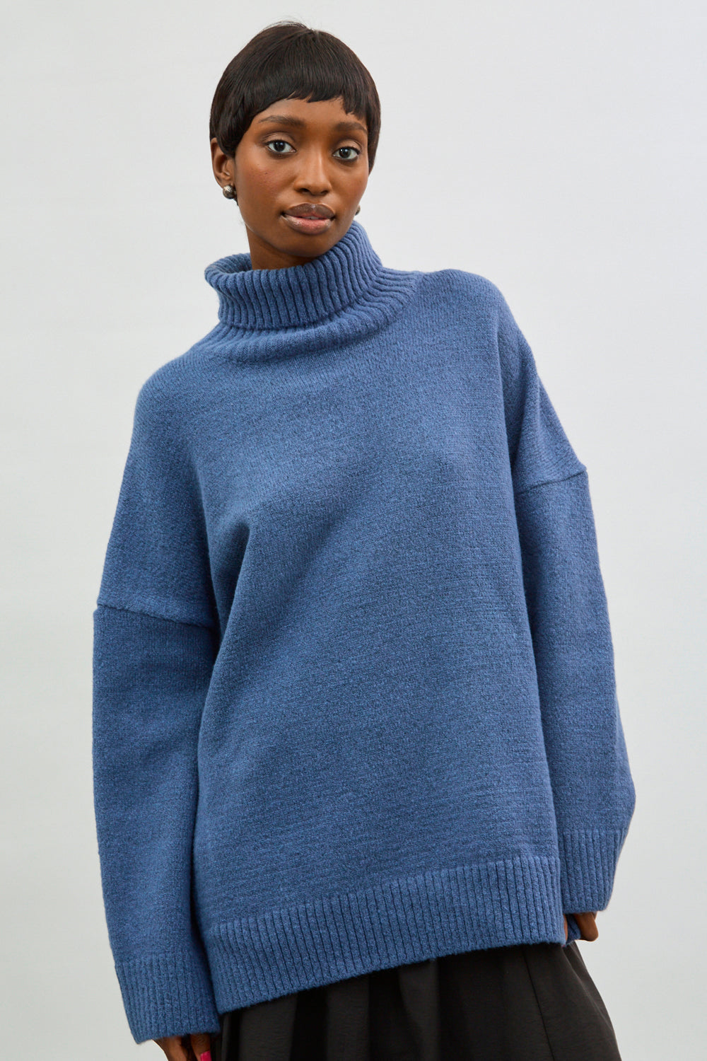 Blue oversized high neck jumper_1