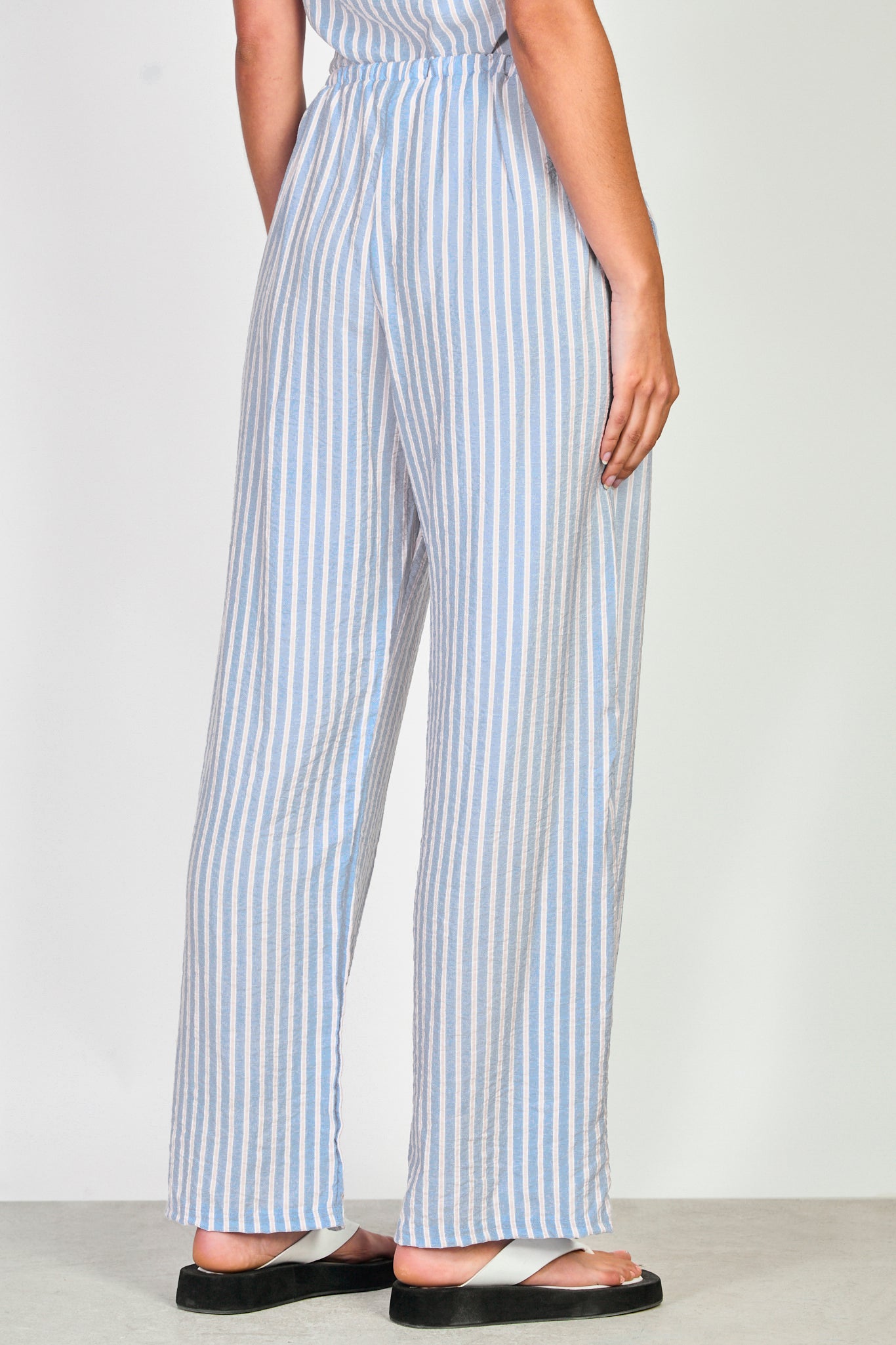 Blue pink and white vertical stripe trousers_2
