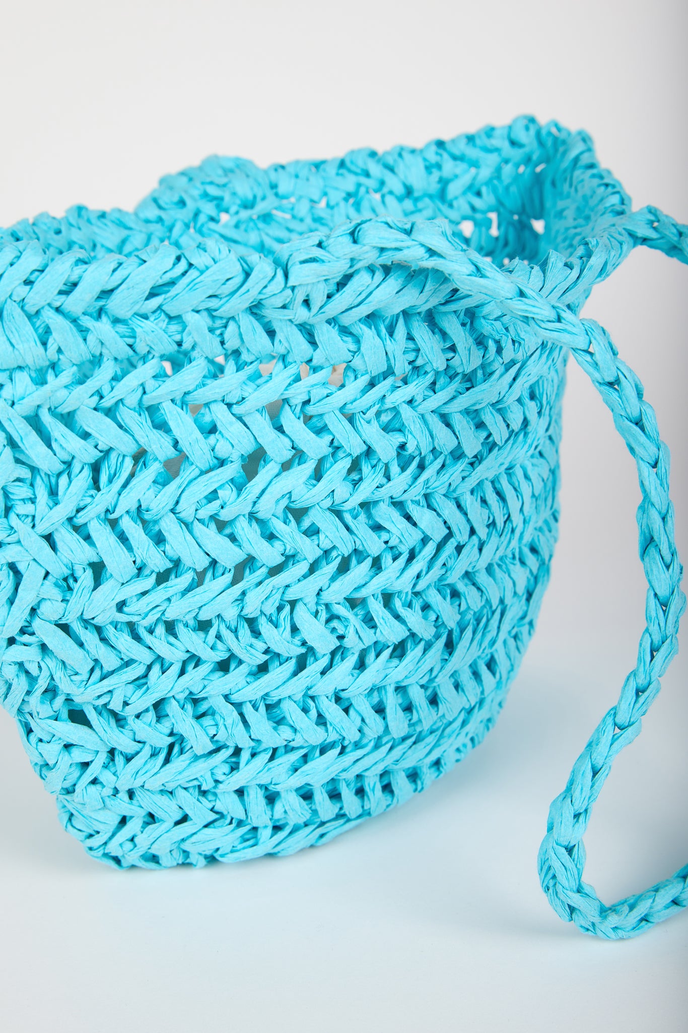Blue straw mini tote bag_4