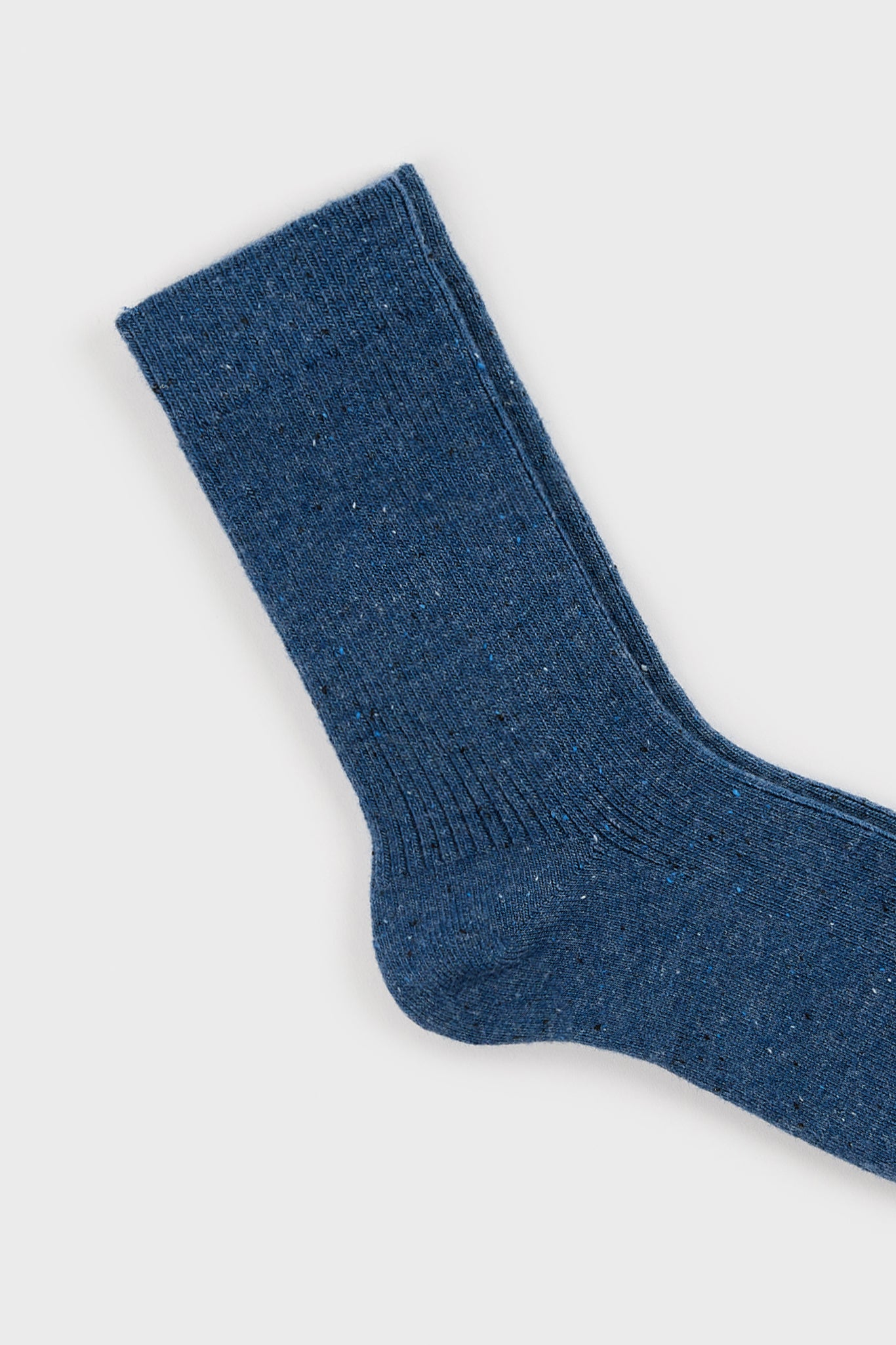 Blue thin ribbed rainbow fleck socks_4