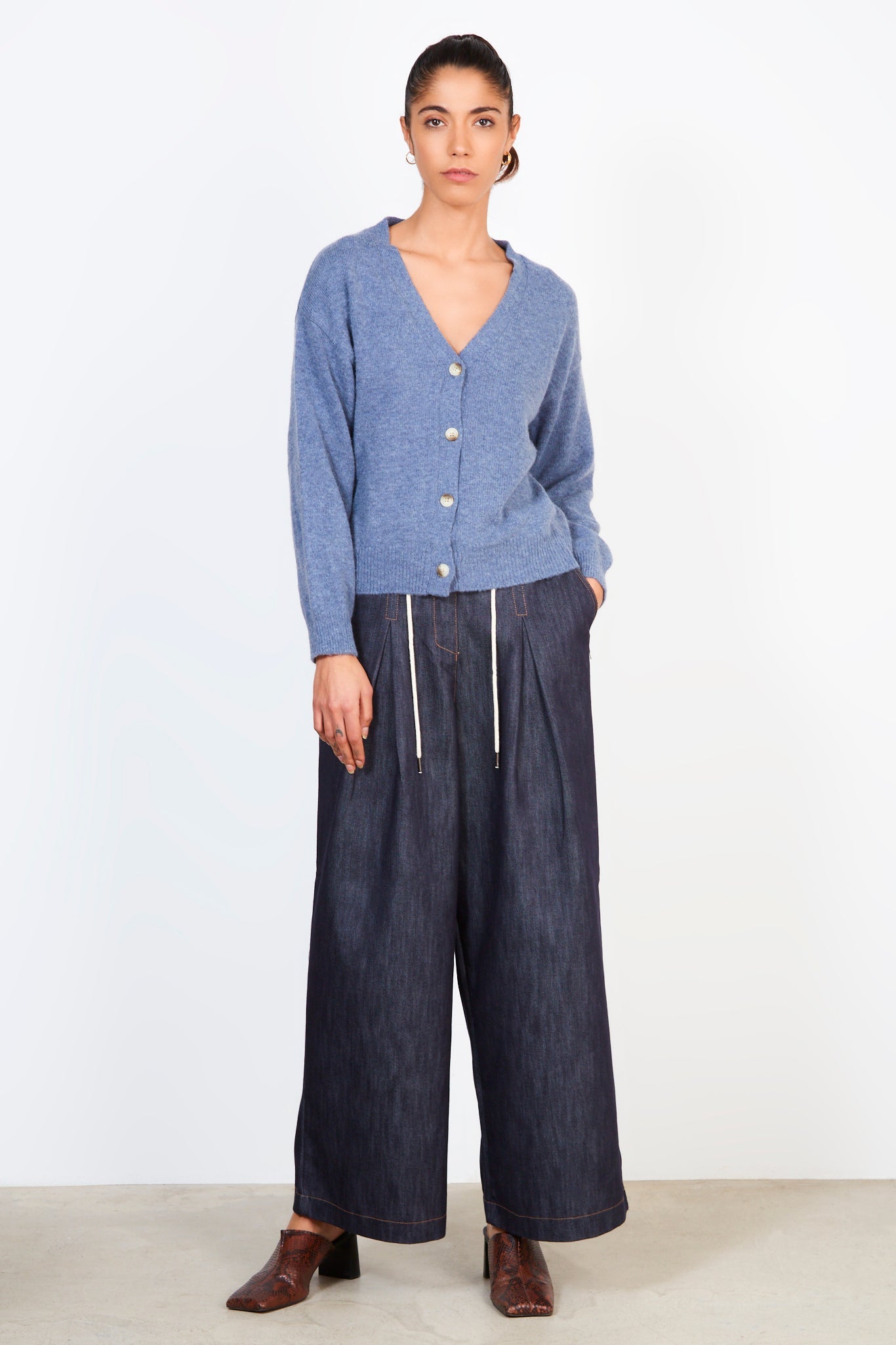 Blue alpaca blend cardigan_3