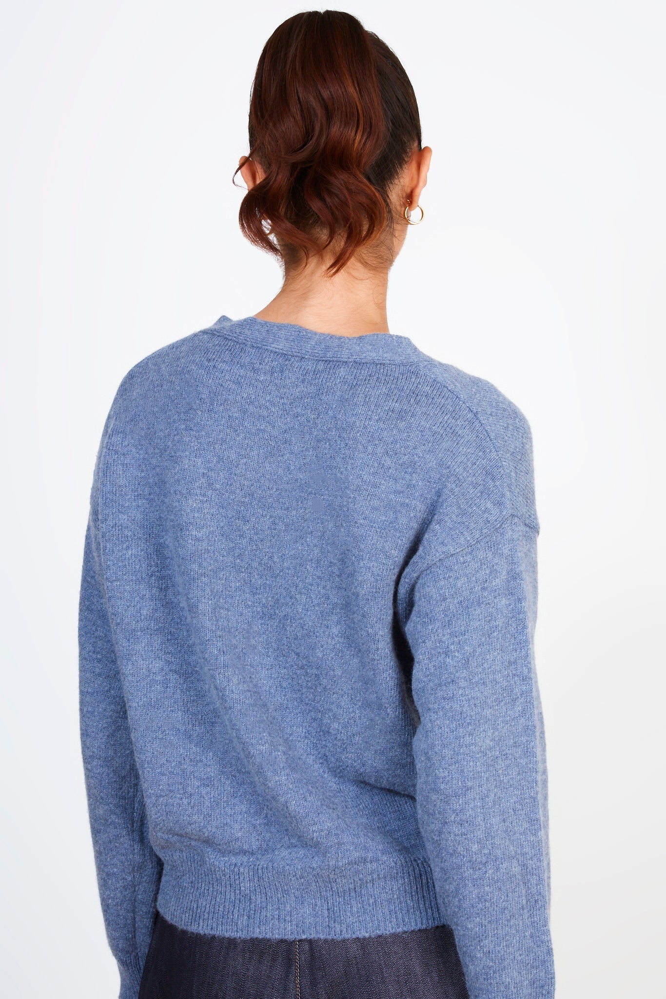 Blue alpaca blend cardigan_2