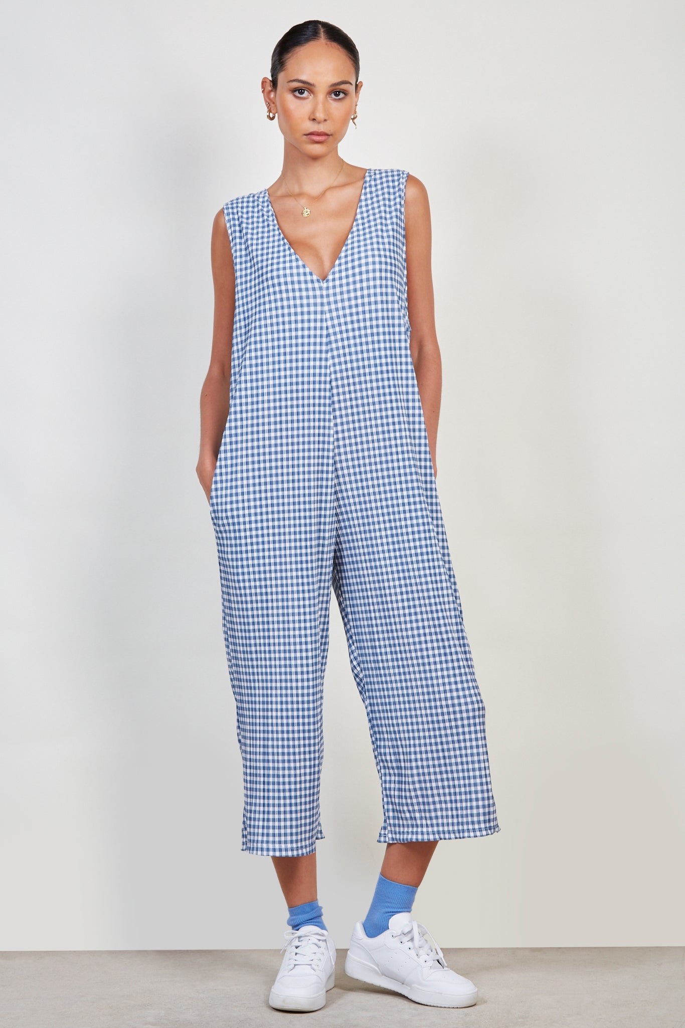 Blue gingham jumpsuit_1