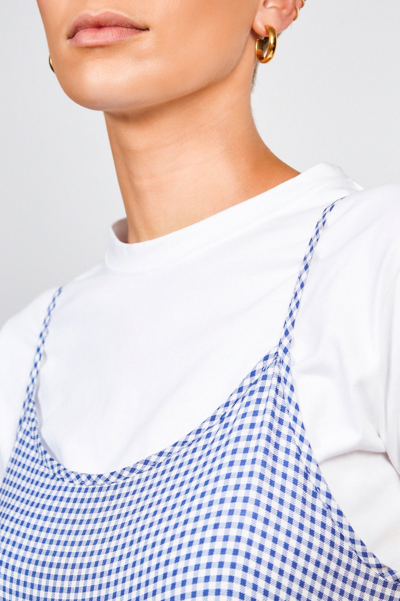 Cobalt blue gingham tiered maxi dress_4