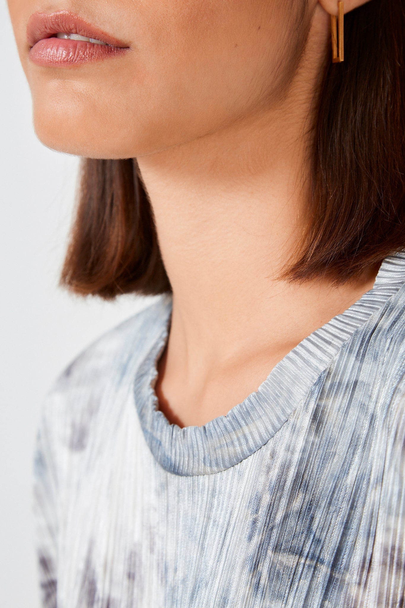 Black tie dye print ribbed tee_4