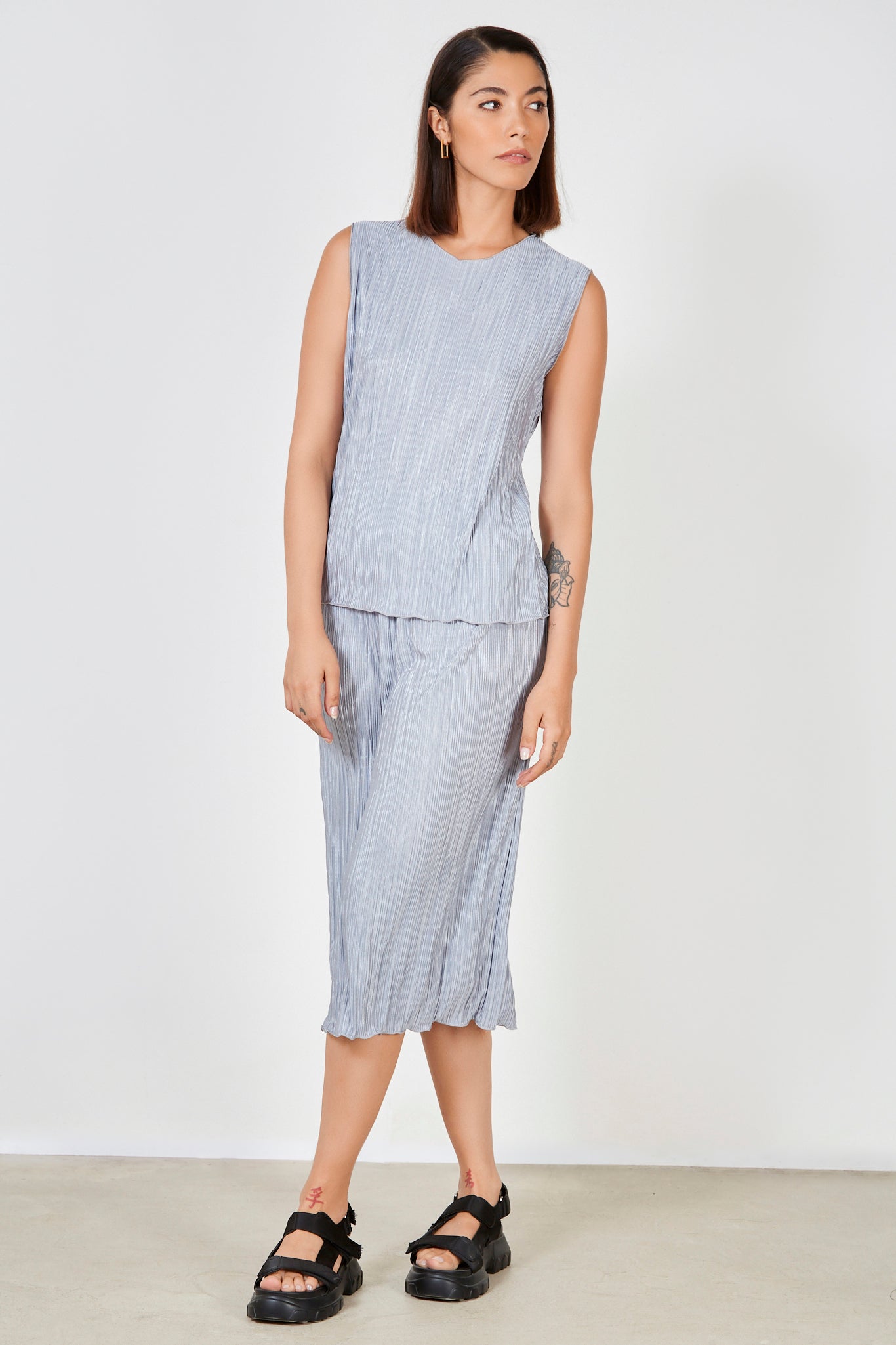 Blue grey ribbed tank_4