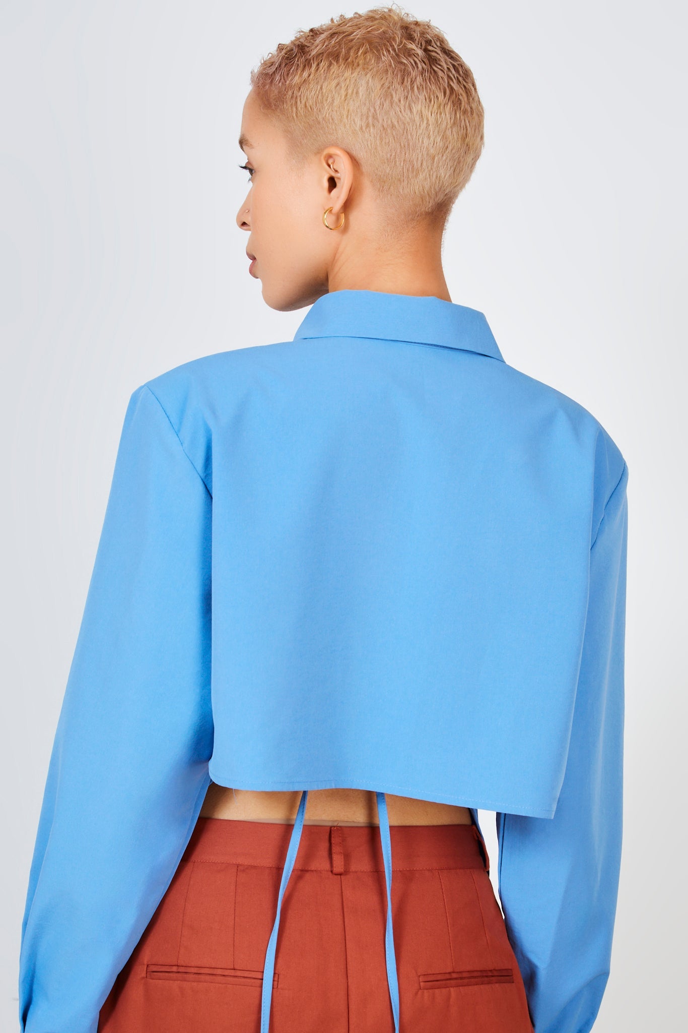 Blue open tie back shirt_3