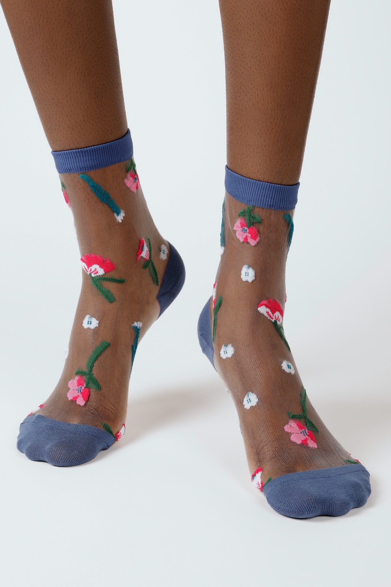 Blue sheer sprouting garden socks_2